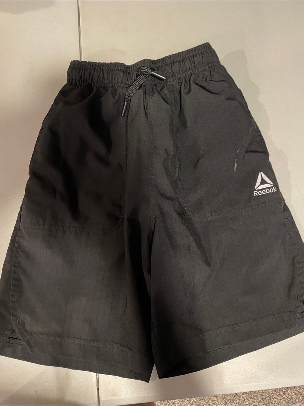 Reebok Black Men’s Athletic Shorts with Logo